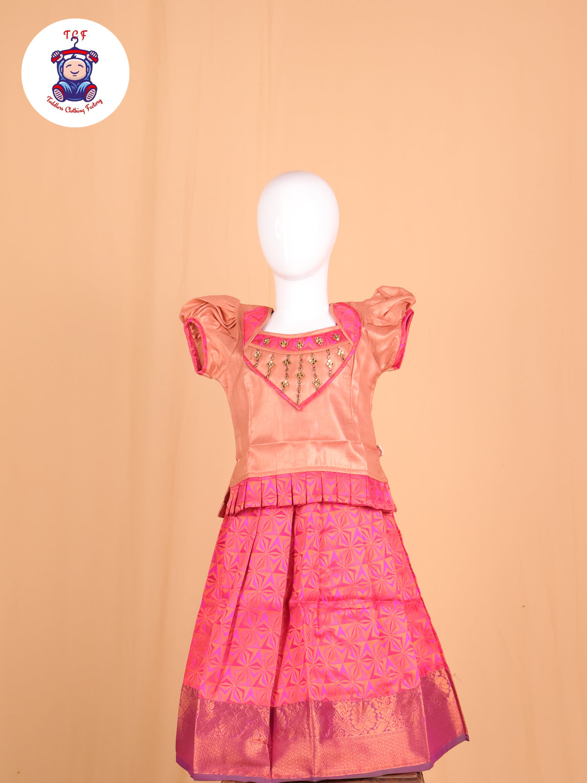 Peach & Pink - Pavadai Sattai