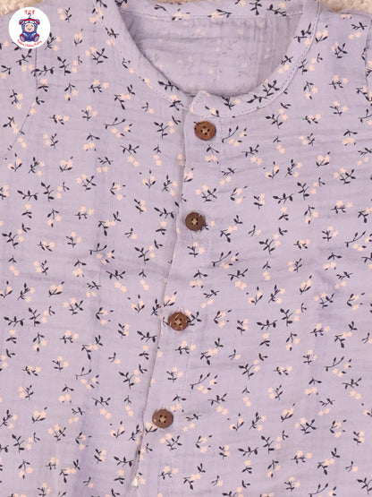 Blue Floral - Unisex Muslin Pyjama Sets