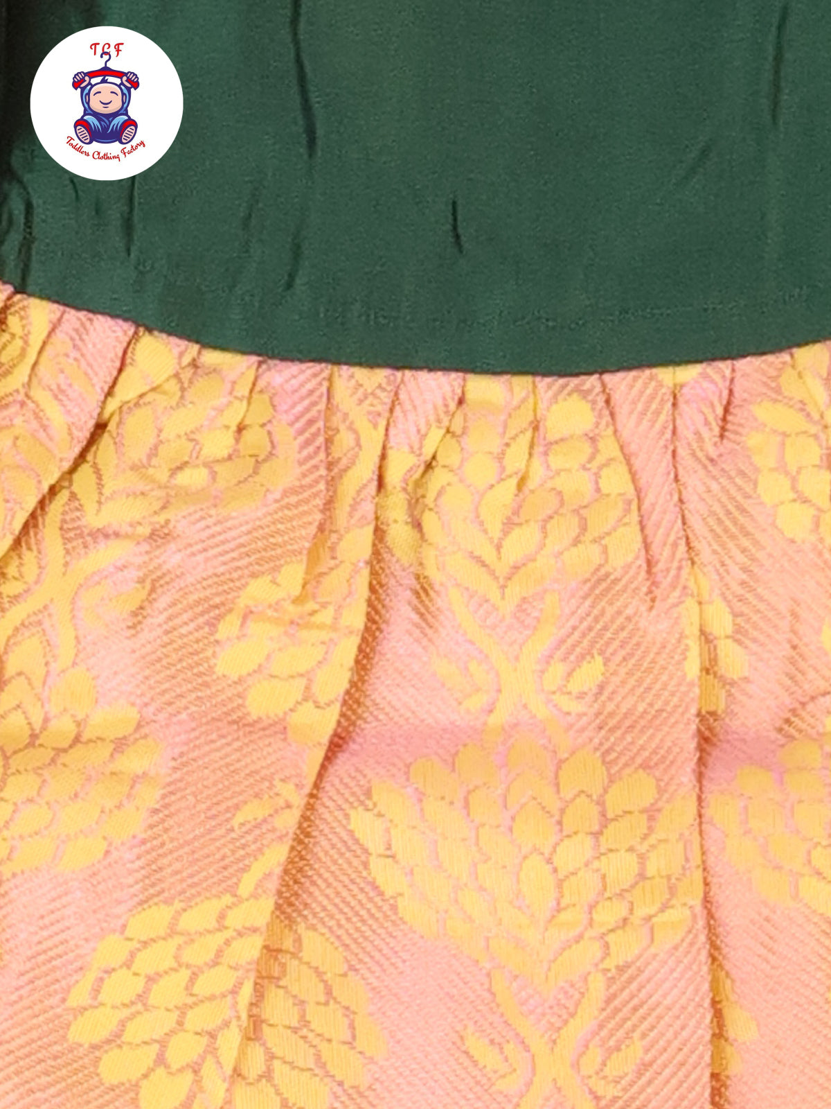 Green & Peach - New Born Frock