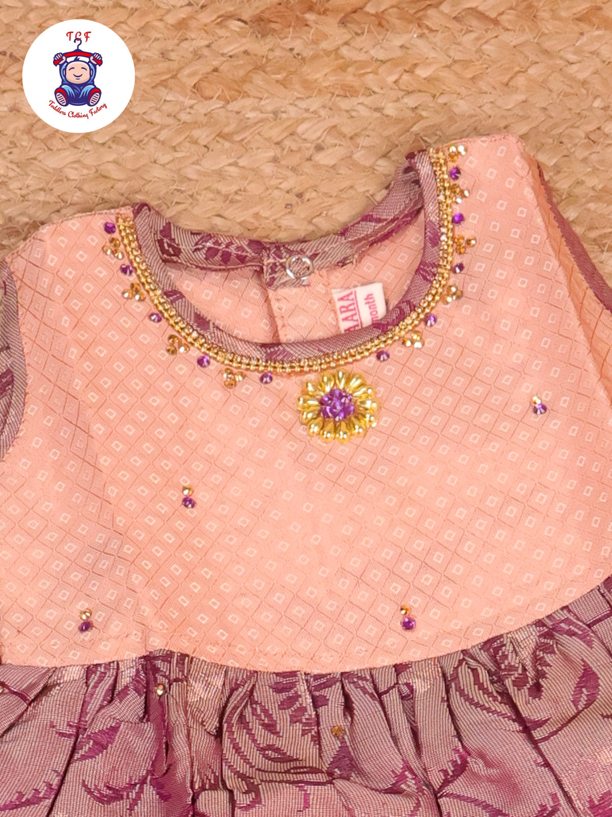 Peach & Purple - Frock