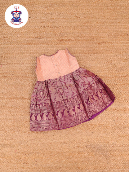 Peach & Purple - Frock
