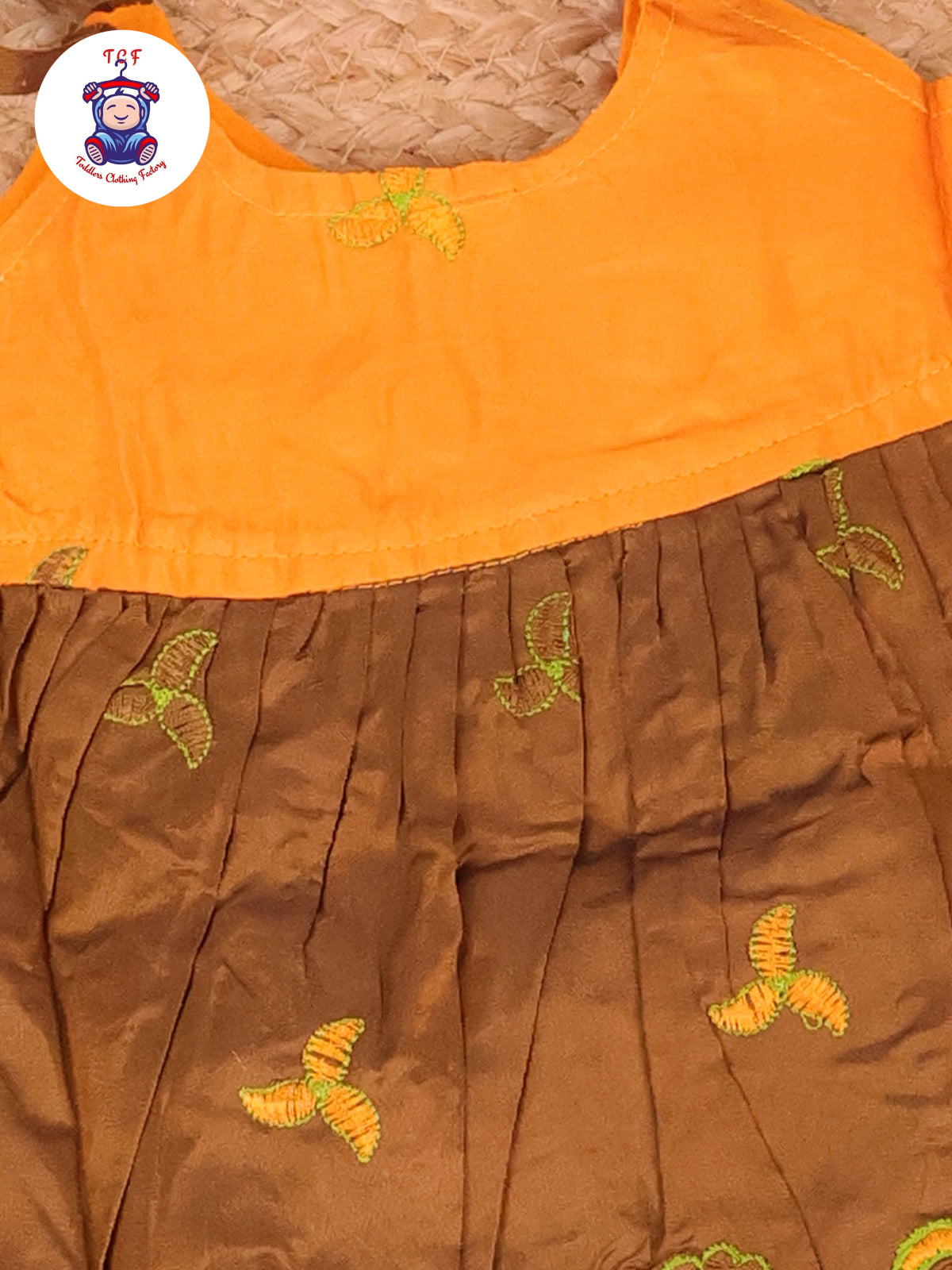 Mustard & Brown -  Embriodered Frock