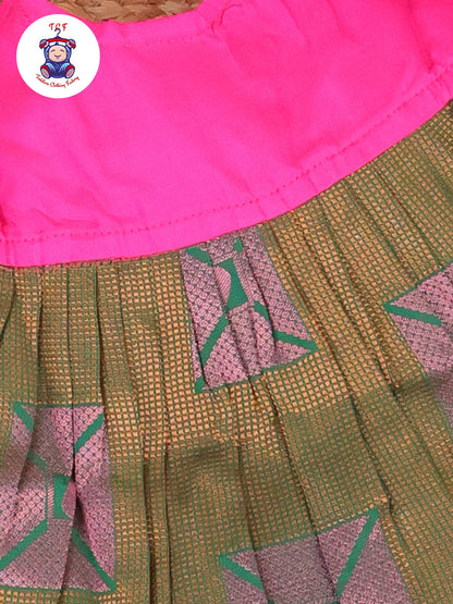 Pink & Green - New Born Frock