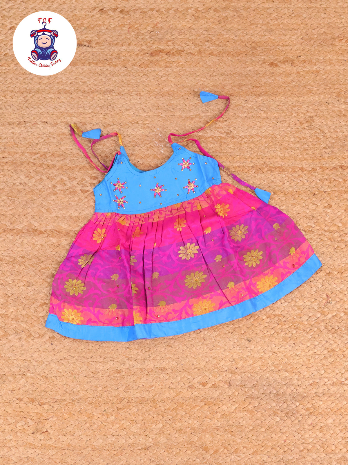 Blue & Pink - New Born Frock
