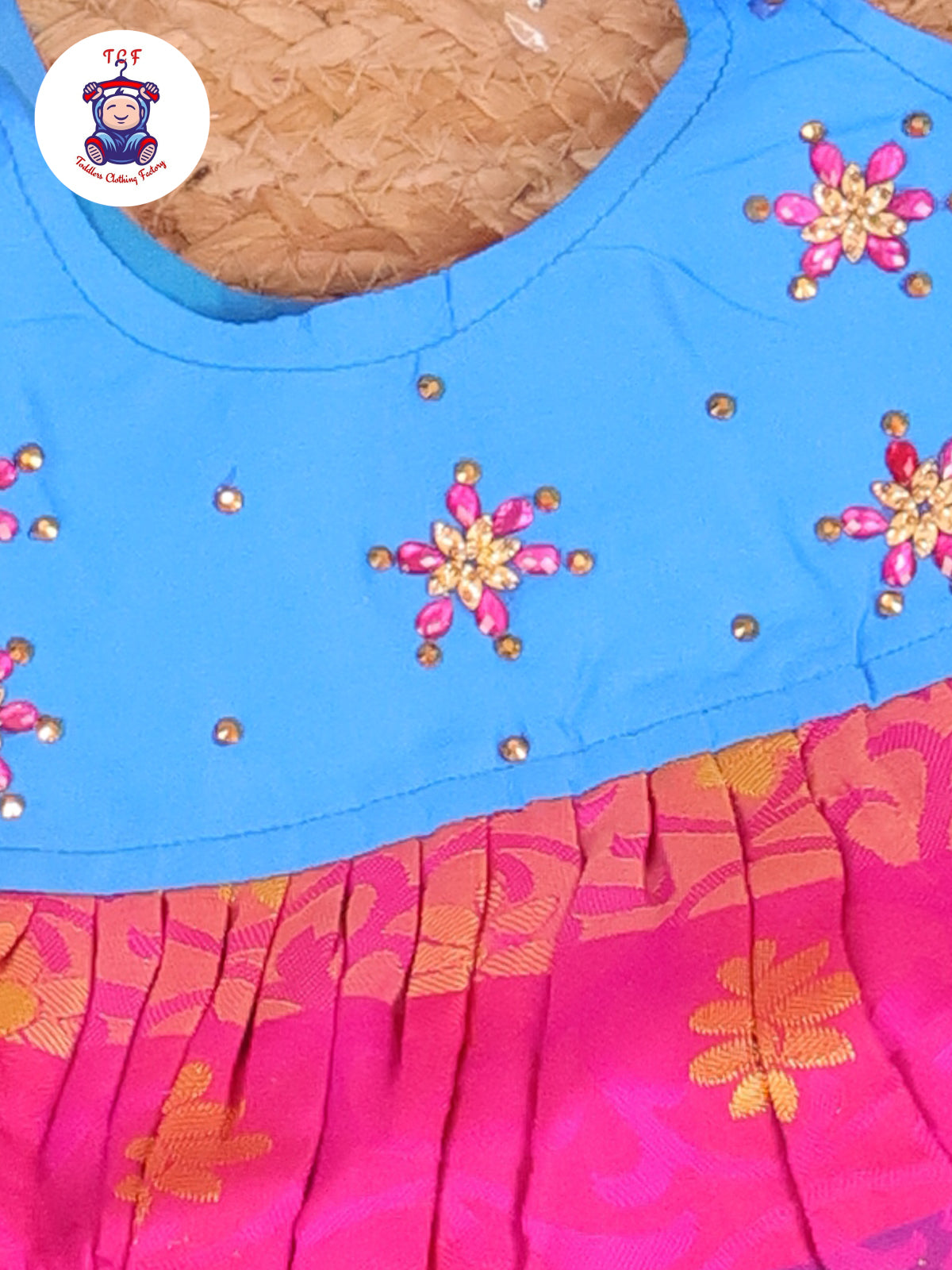 Blue & Pink - New Born Frock