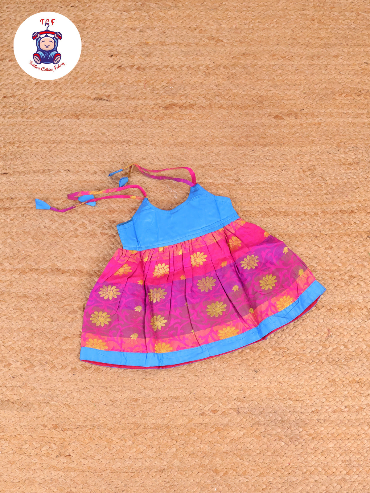 Blue & Pink - New Born Frock