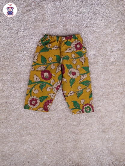 Mustard & Pink - Floral Printed Kalamkari Co-ords Sets