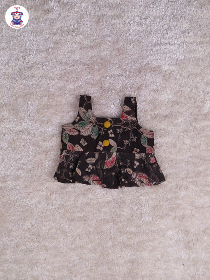 Brown & Mustard - Floral Printed Kalamkari Co-ords Sets