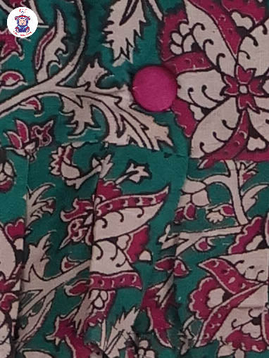 Green & Majenta - Floral Printed Kalamkari Co-ords Sets