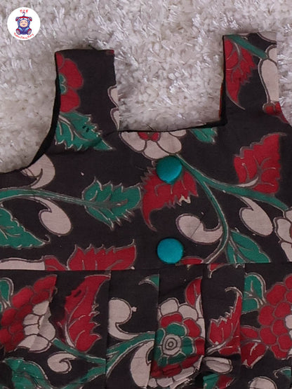 Brown & Green - Floral Printed Kalamkari Co-ords Sets