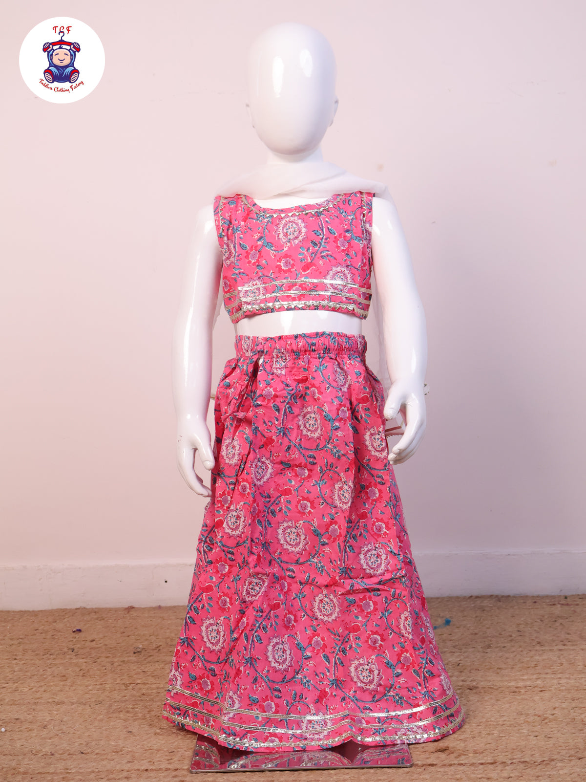 Pink - Crop Top & Skirt