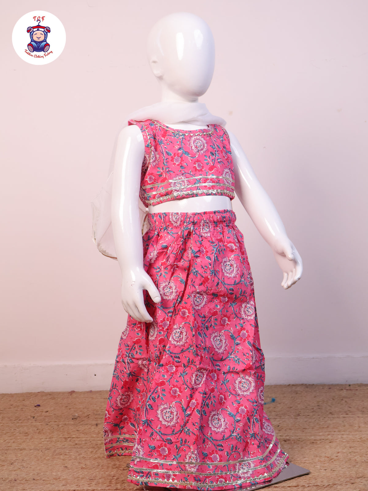 Pink - Crop Top & Skirt