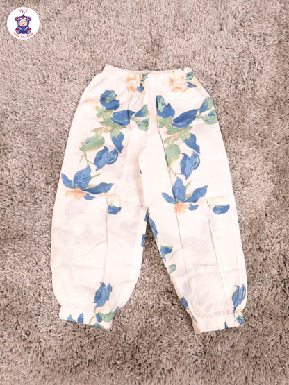 White - Floral  Crop Top & Pant