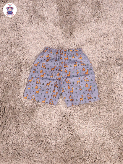 Blue & Orange - Zebras Boys Readymade Cotton Shirts & Shorts