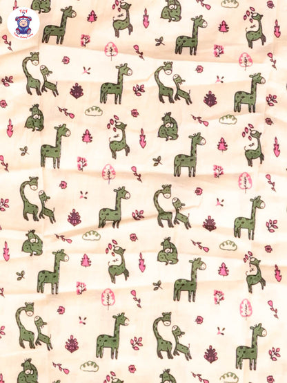 Cream & Green - Zebras Boys Readymade Cotton Shirts & Shorts