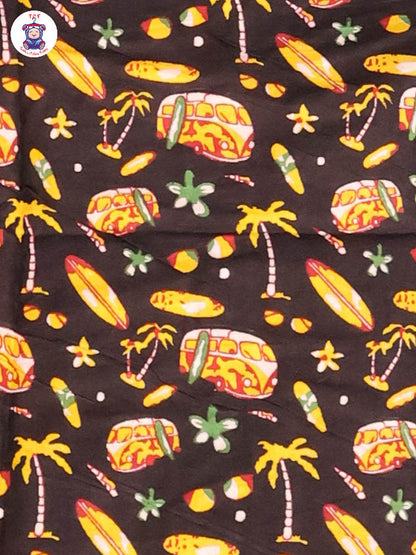 Black & Yellow - Flower Boys Readymade Cotton Shirts & Pant