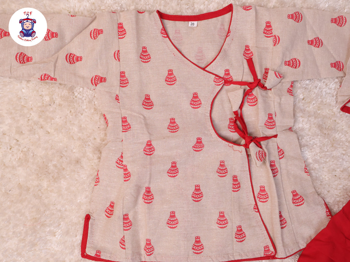 Red - Boys Dhoti Kurta Sets
