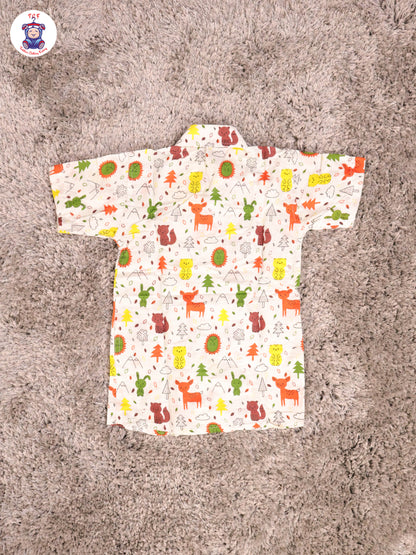 Half White - Rabbit Boys Readymade Cotton Shirts & Shorts