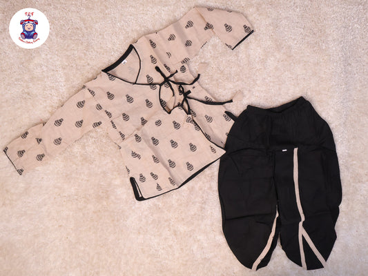 Black - Boys Dhoti Kurta Sets