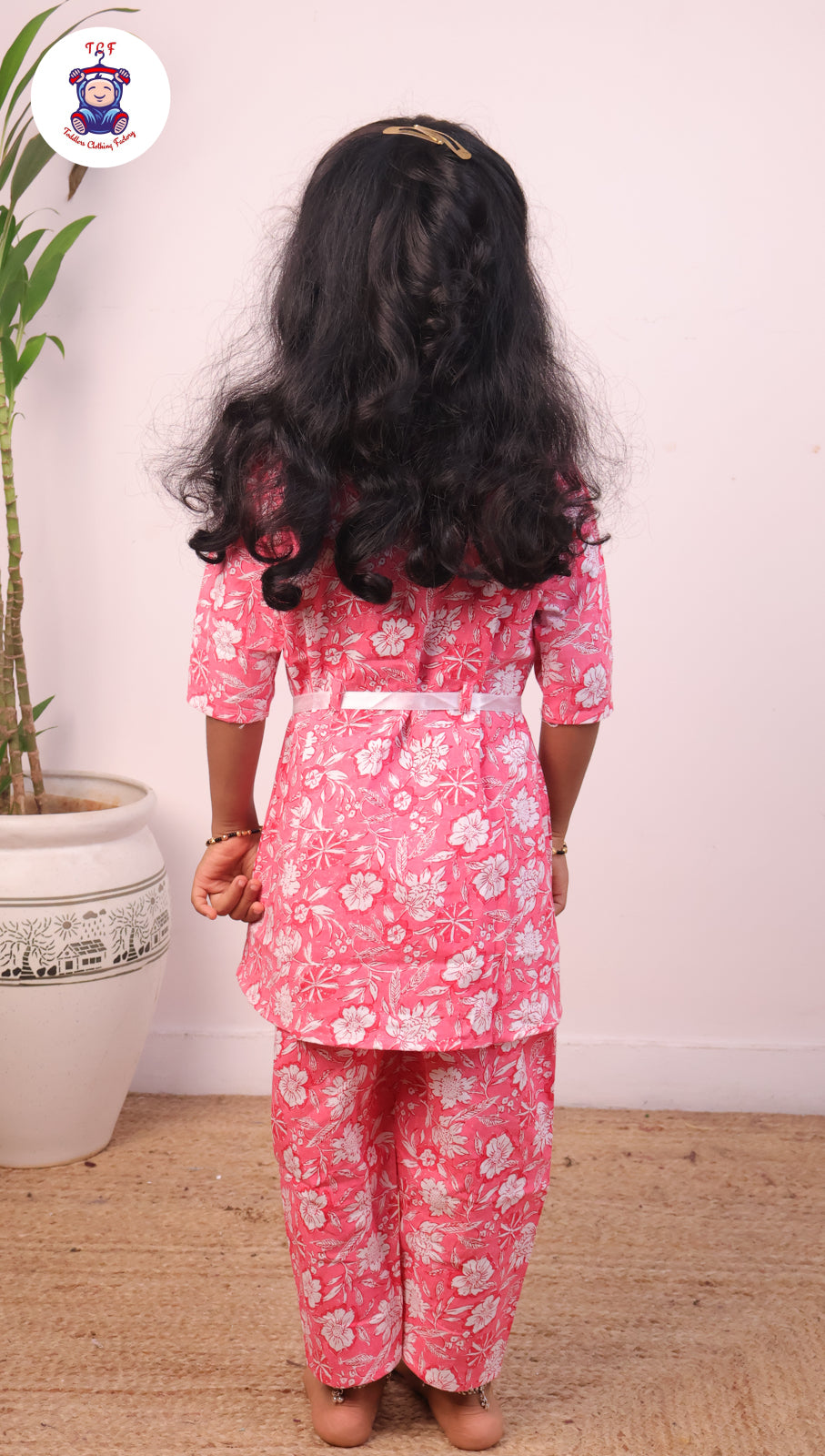 Bright Pink - Floral Printed Top & Bottom Set