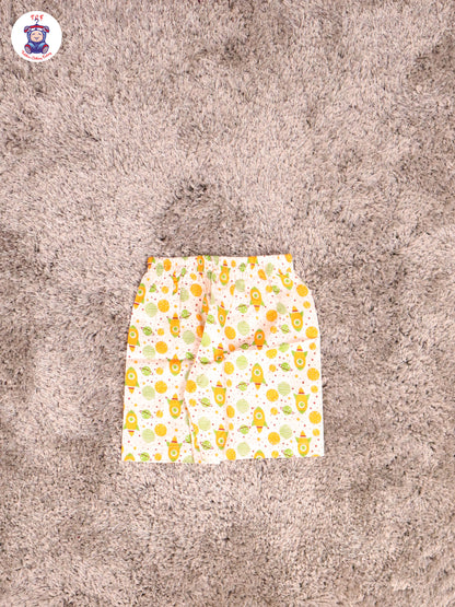 Haft White & Yellow - Rocket Boys Readymade Cotton Shirts & Shorts