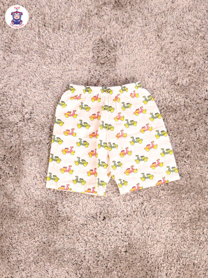 White - Bike Boys Readymade Cotton Shirts & Shorts