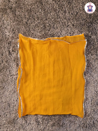 Mustard & Pink - Floral Printed Afgani Kurti With Pant And Dupatta
