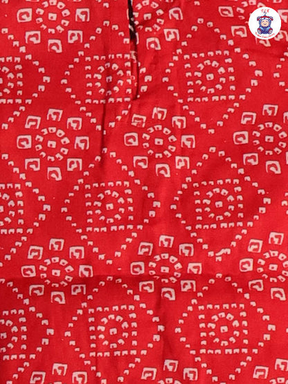 Red - Bandhini Printed Girls Lehenga Choli