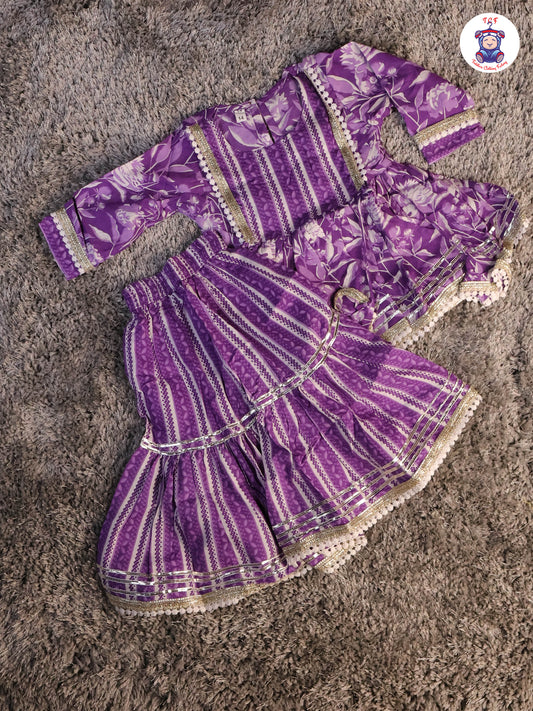violent - Anarkali Kurti With Sharara