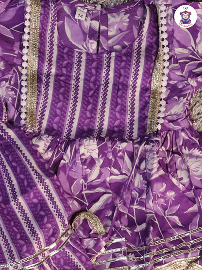violent - Anarkali Kurti With Sharara