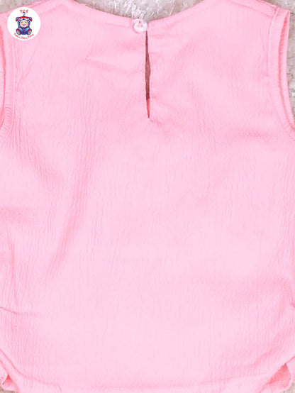 Light Pink & Grey Girls Gallis Top & Skirt