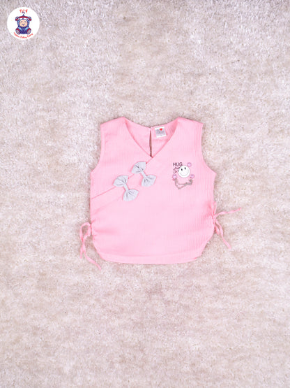 Light Pink & Grey Girls Gallis Top & Skirt