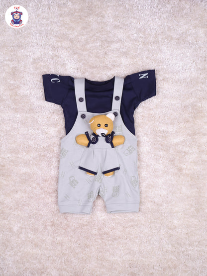 Grey & Navy Blue - Teddy Jumpsuits