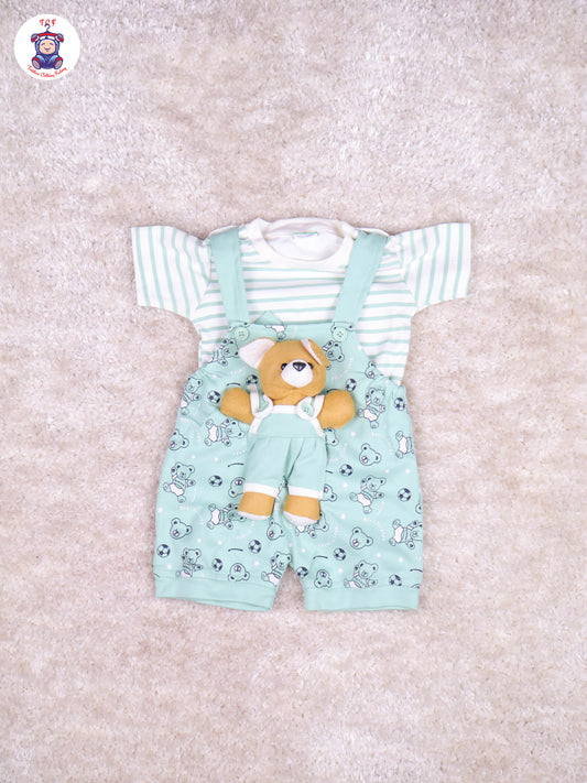 Light Green & White - Teddy Jumpsuits