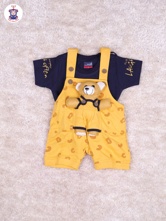 Yellow & Navy Blue - Teddy Jumpsuits