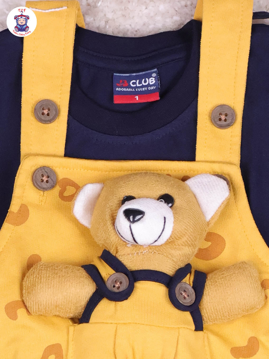 Yellow & Navy Blue - Teddy Jumpsuits