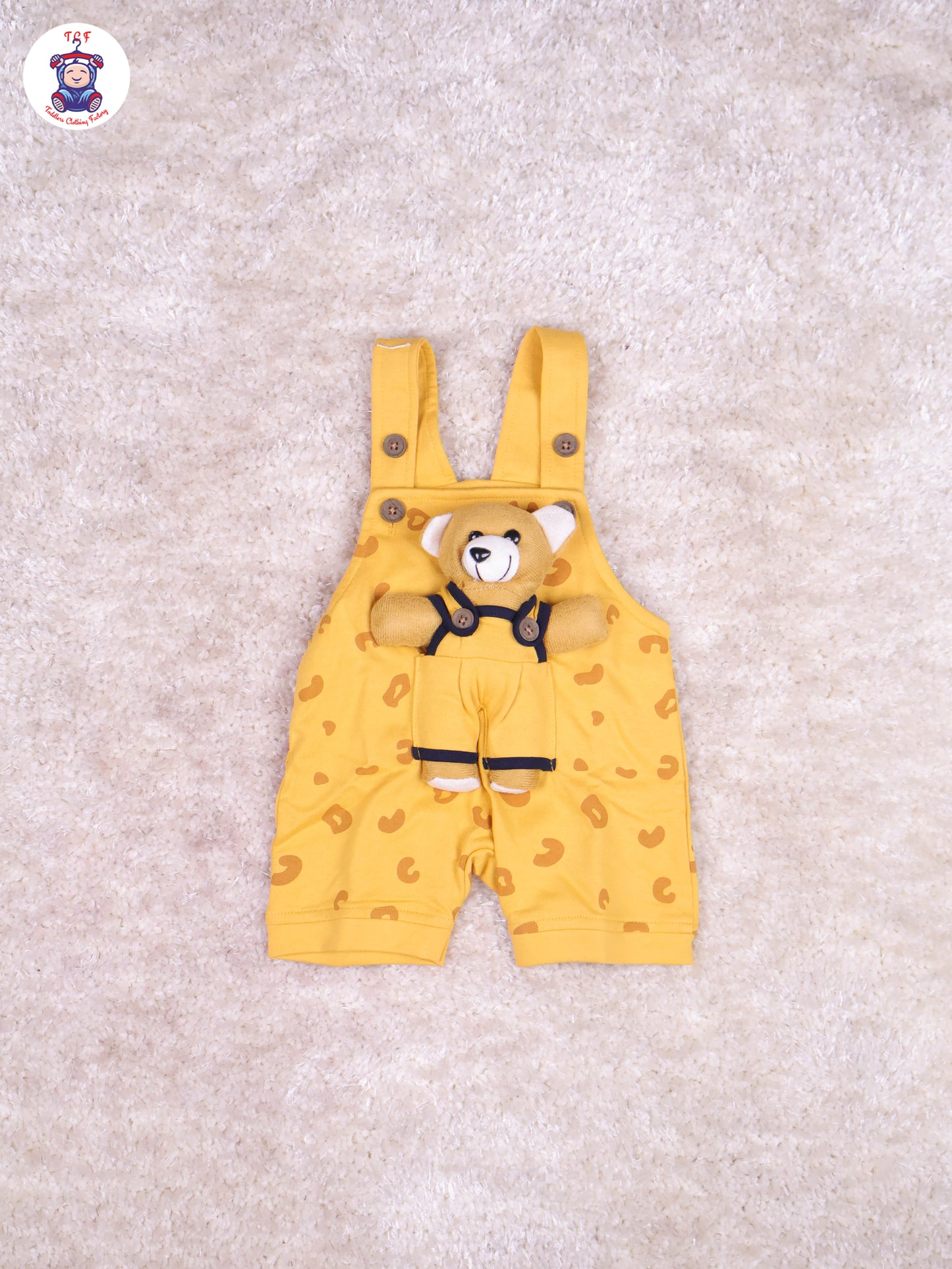 Yellow & Navy Blue - Teddy Jumpsuits