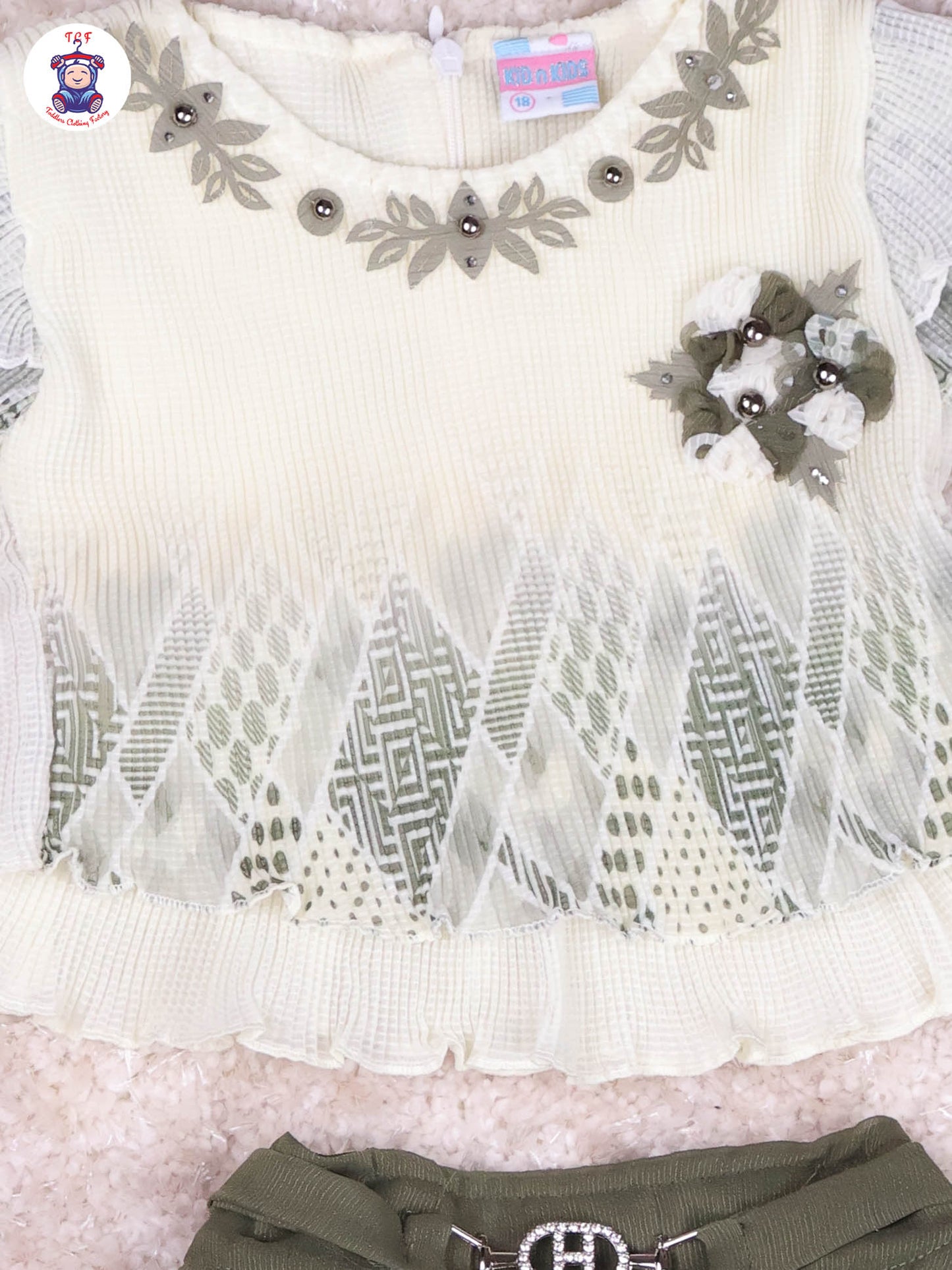 Leaf Green - Girls Top & Mini Skirt