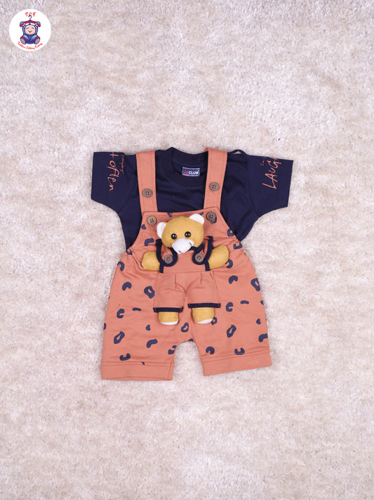 Brown & Navy Blue - Teddy Jumpsuits