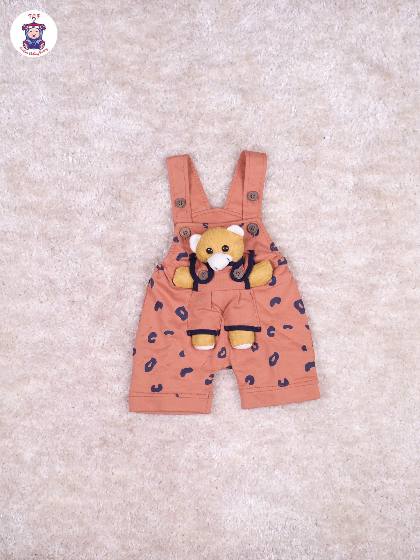 Brown & Navy Blue - Teddy Jumpsuits
