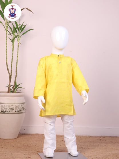 Yellow - Boys Readymade Kurta Sets