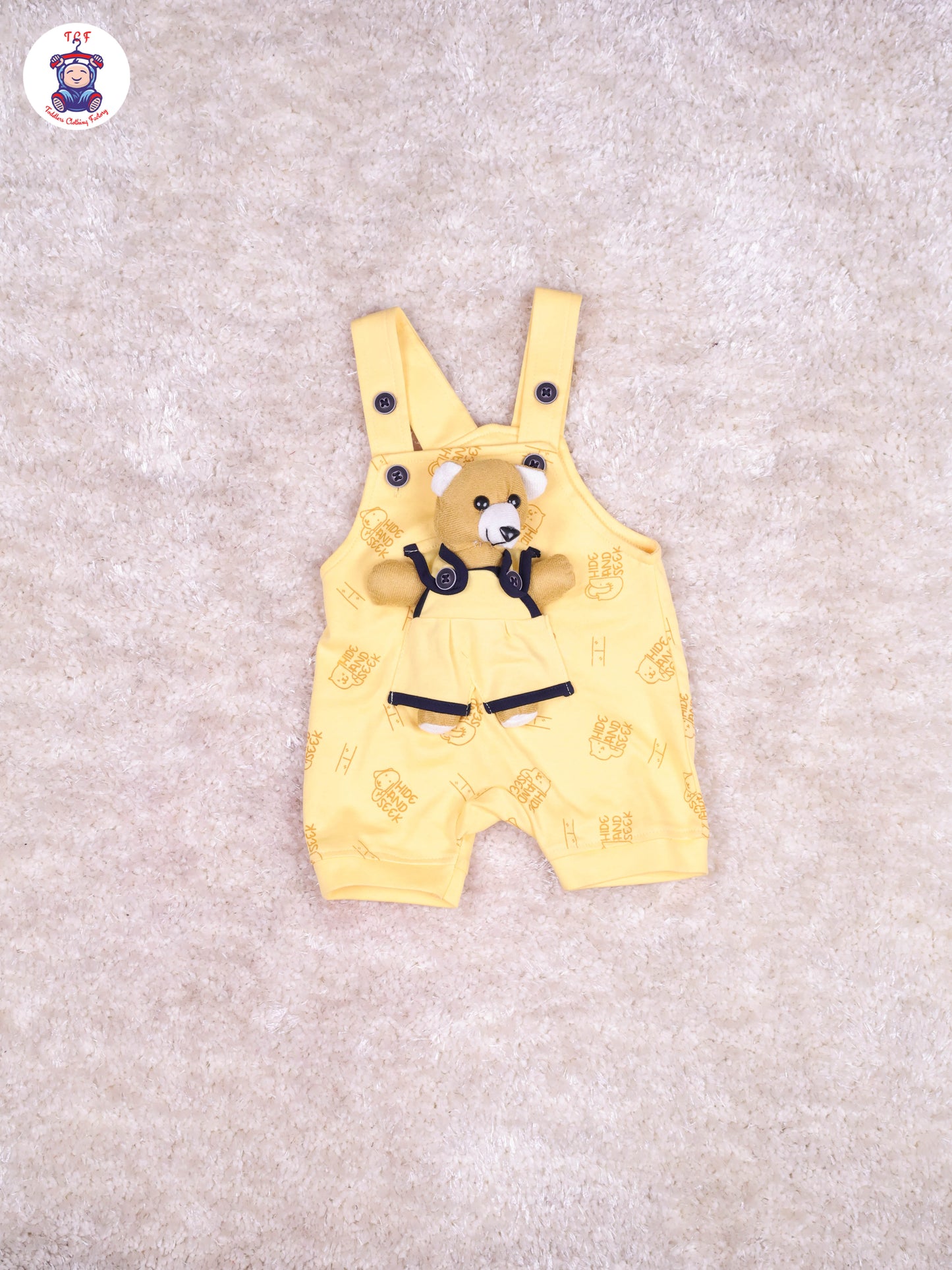 Yellow & Navy Blue - Teddy Jumpsuits