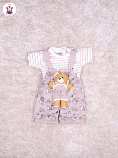 Light Pink & White - Teddy Jumpsuits