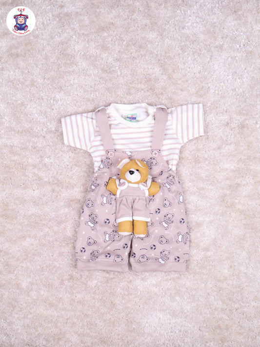 Light Pink & White - Teddy Jumpsuits