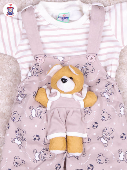 Light Pink & White - Teddy Jumpsuits