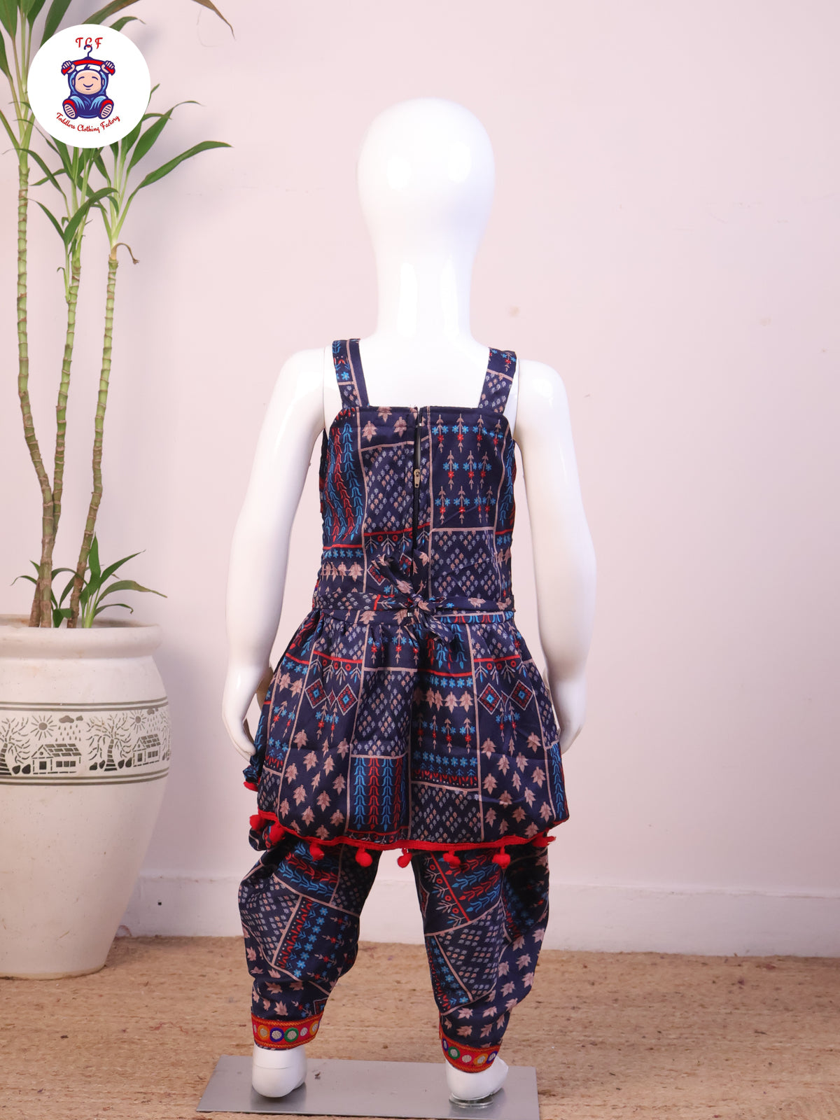 Blue - Dhoti Kurti Top & Bottom Set