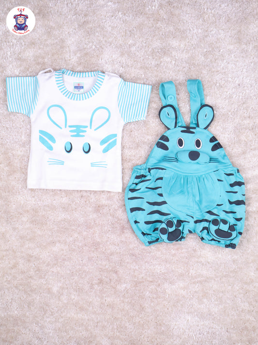 Light Green & White - Cat Jumpsuits