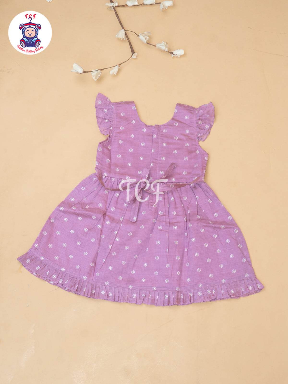 Onion Pink - Girls Embrodiery Chanderi cotton Frocks