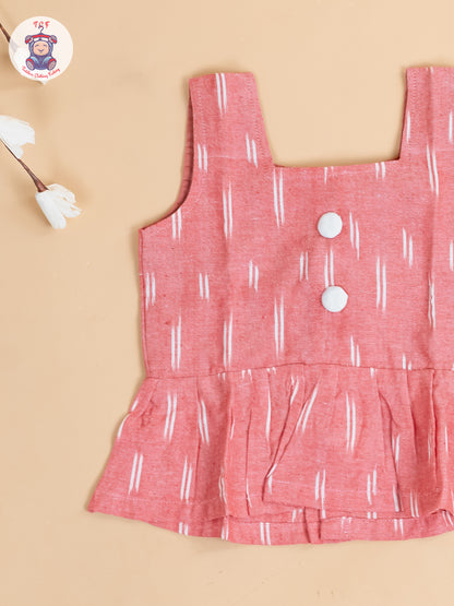 Pink - Girls Readymade Ikat Co-ords Sets