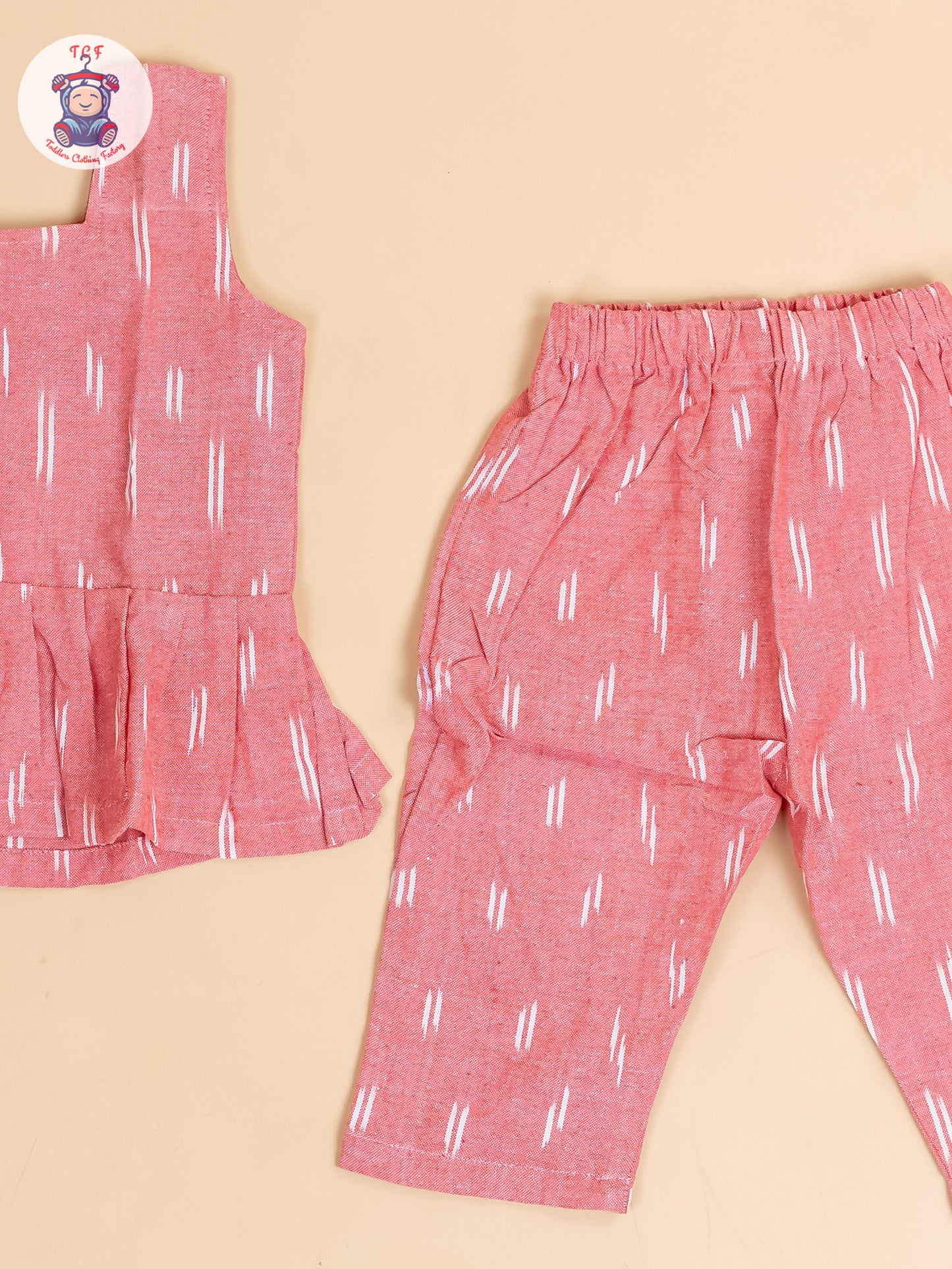 Pink - Girls Readymade Ikat Co-ords Sets
